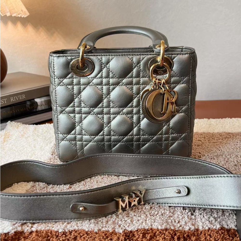 Lady Dior, 20 cm in length, 17 cm in height and 8 cm in width, good condition
